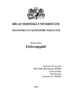 Paraugs 'Kursa darbs elektroapgādē', 1.