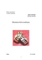 Referāts 'Mūsdienu kāzu tradīcijas', 1.