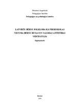 Diplomdarbs 'Latviešu bērnu folklora kā pirmsskolas vecuma bērnu runas un valodas attīstības ', 1.
