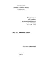 Referāts 'Man tuvā didaktikas teorija', 1.