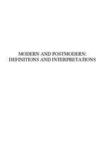 Eseja 'Modern and Postmodern: Definitions and Interpretations', 1.