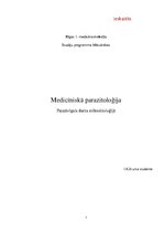 Referāts 'Medicīniskā parazitoloģija', 1.