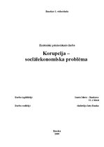 Referāts 'Korupcija - sociālekonomiska problēma', 1.