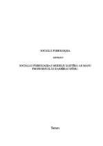 Referāts 'Sociālās psiholoģijas modelis saistībā ar manu profesionālās darbības sfēru', 1.