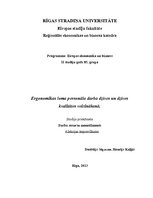 Konspekts 'Ergonomikas loma personāla darba dzīves un dzīves kvalitātes veicināšanā', 1.