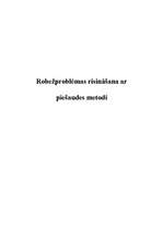 Konspekts 'Robežproblēmas risināšana ar piešaudes metodi', 1.