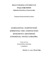 Konspekts 'Starptautiskā mārketinga vide', 1.