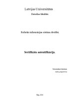 Referāts 'Sertifikātu autentifikācija', 1.