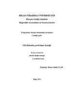 Eseja 'Cilvēktiesību problēmas Latvijā', 1.
