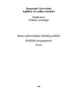 Referāts 'Masu informācijas līdzekļi politikā. Politiskā propaganda', 1.