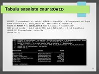 Prezentācija 'Urowid un Rowid datu tipu lietošana', 11.