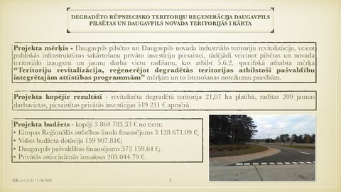 Prezentācija 'Daugavpils pilsētas īstenoto projektu analīze', 2.