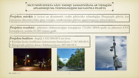 Prezentācija 'Daugavpils pilsētas īstenoto projektu analīze', 6.
