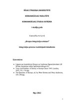 Konspekts 'Integrācijas procesa izaicinājumi mūsdienās', 1.