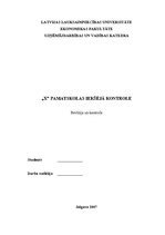 Referāts 'X pamatskolas iekšējā kontrole', 1.