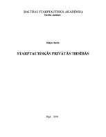 Konspekts 'Starptautiskās privāttiesības', 1.