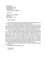 Paraugs 'Business Letter', 1.