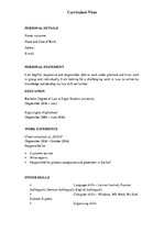 Paraugs 'Curriculum Vitae', 1.