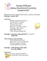 Konspekts 'Māmiņu dienas svētku scenārijs', 1.