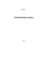 Referāts 'Dokumentācijas sistēma', 10.