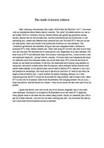 Eseja 'The Death of Electric Vehicles', 1.