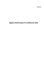 Referāts 'Ēģipte Amenhotepa IV valdīšanas laikā', 1.