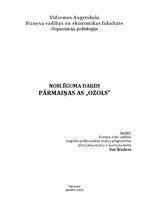 Referāts 'Pārmaiņas AS "Ozols"', 1.