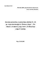 Referāts 'Sievietes personība un personības attīstība 19.- 20.gs. mijas dramaturģijā - A.Č', 1.