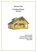 Biznesa plāns 'Guesthouse. Sauna "Pirtina"', 1.