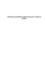 Referāts 'Advokāta profesionālā noslēpuma izpratne Latvijā un Eiropā', 1.