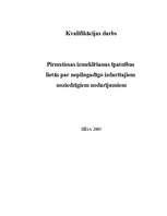 Diplomdarbs 'Pirmstiesas izmeklēšanas īpatnības lietās par nepilngadīgo izdarītajiem noziedzī', 1.