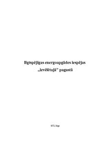 Referāts 'Ilgtspējīgas energoapgādes iespējas konkrētā pagastā', 1.