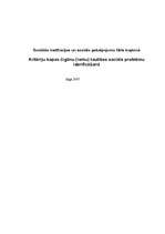 Referāts 'Kritēriju kopas čigānu (romu) tautības sociālo problēmu idenficēšanā', 1.