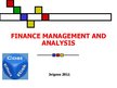 Prezentācija 'Finance Management and Analysis', 1.
