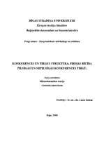 Konspekts 'Konkurences un tirgus struktūra. Firmas rīcība pilnīgās un nepilnīgās konkurence', 1.