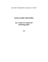 Referāts 'SIA "Solis uz nākotni"', 1.