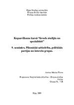 Konspekts 'Pilsoniskā sabiedrība, politiskās partijas un interešu grupas', 1.