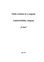 Referāts 'Public Relations in a Company', 1.