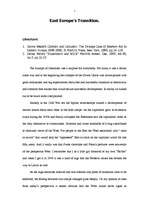 Eseja 'East Europe’s Transition', 1.