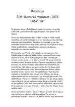 Eseja 'Ē.M.Remarks "Trīs draugi"', 1.