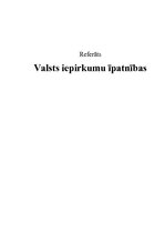 Referāts 'Valsts iepirkumu īpatnības', 1.