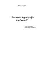 Referāts 'Personāla organizācija uzņēmumā', 1.