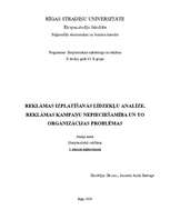 Konspekts 'Reklāmas izplatīšanās līdzekļu analīze', 1.