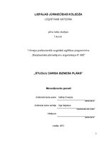 Konspekts 'Studiju darba biznesa plāns', 1.