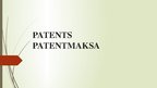 Prezentācija 'Patents, patentmaksa', 1.