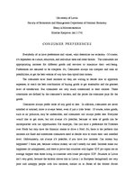 Eseja 'Consumer Preferences', 1.