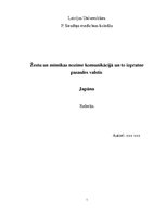 Referāts 'Žestu un mīmikas nozīme komunikācijā un to izpratne pasaules valstīs. Japāna', 1.