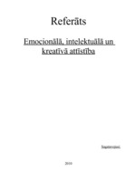 Referāts 'Emocionālā, intelektuālā un kreatīvā attīstība', 1.