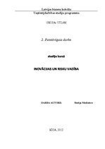 Paraugs 'Inovācijas un risku vadība', 1.