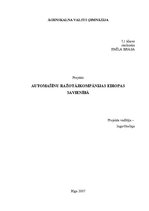 Referāts 'Automašīnu ražotājkompānijas Eiropas Savienībā', 1.